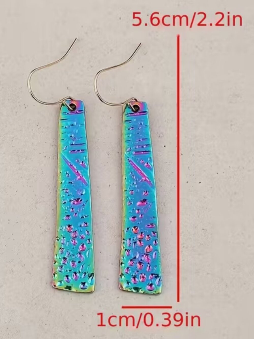 Rectangular Drop Earrings - Picture 4 of 4